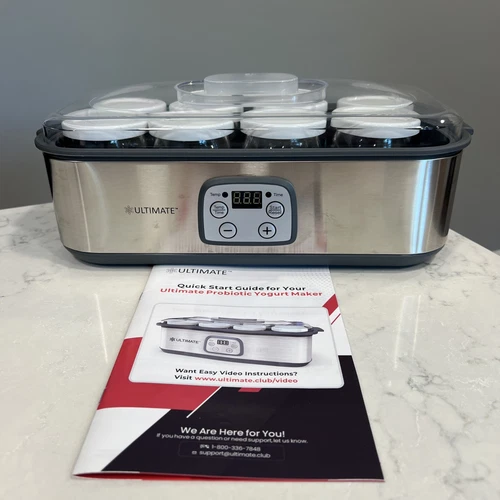 Ultimate Probiotic Yogurt Maker Adjustable Temperature Time Control USA UYM-001