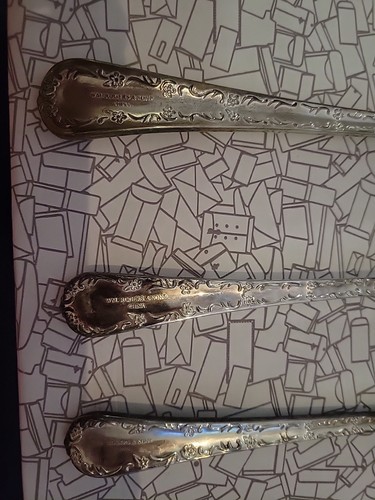 3 teiliges Servierset WM. Rogers & Son Enchanted Rose Silberteller Besteck - Bild 4 von 4