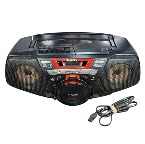 Sony CFD-G50 Portable Boombox CD Radio Cassette Player Woofer -Tested & Working!