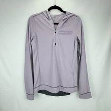NWT! Alo Yoga Coolfit Quarter Zip Purple Shirt Hooded Pullover Radio Disney Med