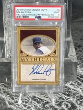 2019 Onyx Futera Unique 23KT Gold frame NOLAN RYAN Autograph card  PSA 9 Limited