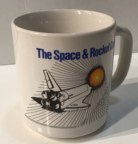 Taza Centro Espacial y Cohete NASA De Colección Transbordador Historia Americana - Imagen 2 de 8