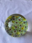 Murano Glass Millefiori Paperweight Vintage Italian Craftsmanship