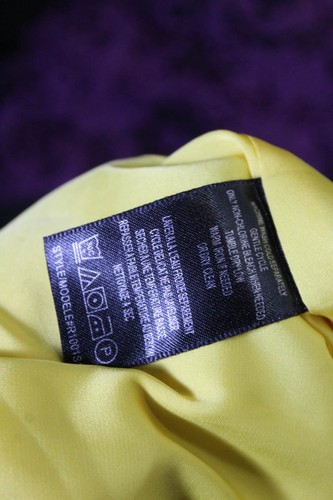 Minifalda amarilla de nailon para mujer Robert Rodriguez etiqueta negra talla 8 - Imagen 6 de 7