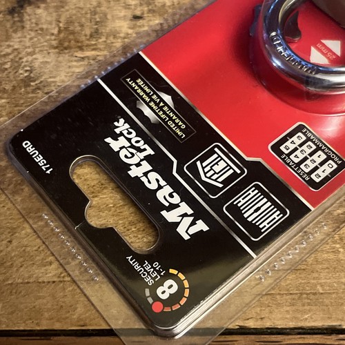 Master Lock 175EURD Zahlen-/Schlüsselschloss Sicherheit Zutrittskontrolle Fahrradschloss - Bild 5 von 8