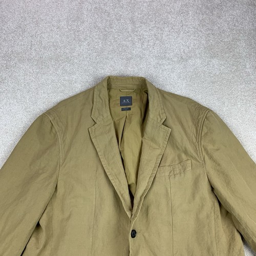 Abrigo deportivo AX Armani Exchange para hombre XL mezcla de lino chaqueta blazer - Imagen 3 de 21