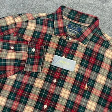 Polo Ralph Lauren Mens Size XL Classic Fit Plaid Multicolor Long Sleeve Shirt