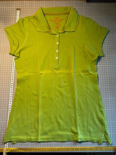 Polo Shirt H&M Damen grün V-Ausschnitt Größe M NEU