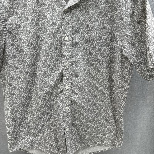 Dukes Bark American Sportswear Shirt Mens Medium Paisley Gray Floral Preppy Norm - Picture 4 of 15