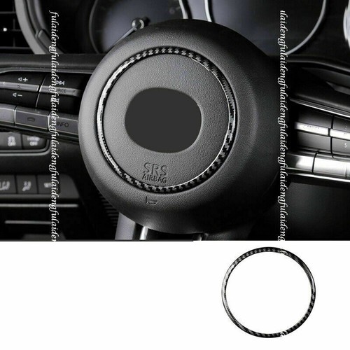 Fit For Mazda CX-30 2020-2022 Carbon Fiber Steering Wheel Frame Trims Garnish - Picture 6 of 7