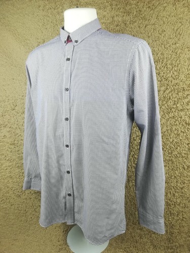 Men's Taylor & Wright 15" Small Button Collar Long Sleeve Shirt M #E1 - Picture 4 of 11
