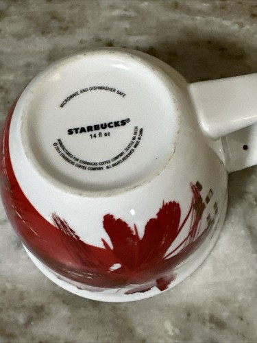 Starbucks großer Kaffeebecher Tasse 2014 Holiday rot gold 14 Unzen - Bild 5 von 6