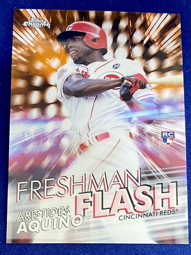 2020 Topps Chrome Orange Rookie Aristides Aquino #FF-2 /25 RC Freshman Flash - Bild 1 von 7