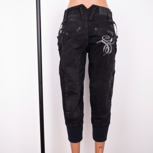 TANKUS Women's Crop 3/4 Multi Belted DRSHDW PUNK Japanse Design Pants Size S - Picture 8 of 20