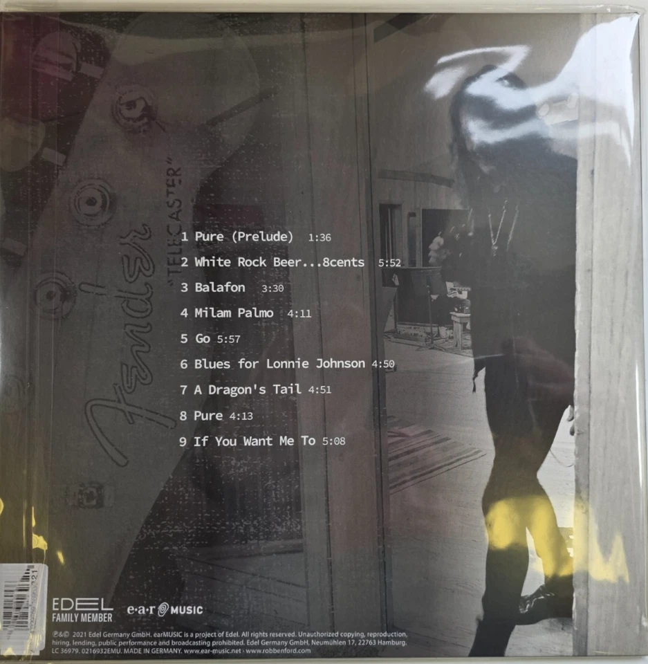 Robben Ford Pure LP Album vinyl record limited edition clear 2021 180gram - Image 2 of 4