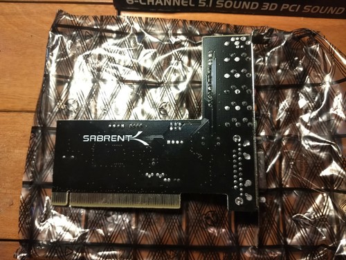 Genuine Sabrent 6-Channel PCI Sound Card SBT-SP6C w/Disk (3D Sound, 5.1, Etc) - Picture 3 of 7