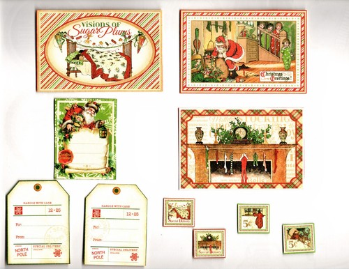 Snippets G45 'TWAS THE NIGHT BEFORE CHRISTMAS (27pcs) HAND-CUT scrapbooking - Picture 3 of 5
