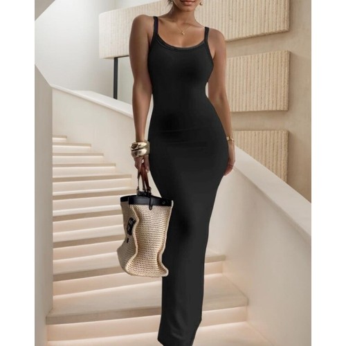 2025 Womens Summer Casual Slip Sexy Dress Slim Sleeveless Bodycon Maxi Dresses - Picture 14 of 31