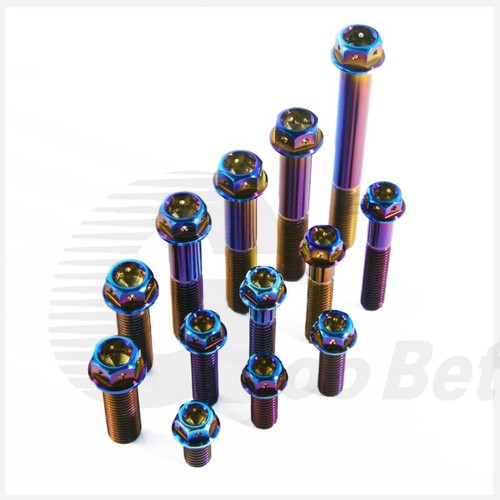 M10 Titanium Hex Drilled Head Flange Bolts Motorcycle Caliper Tuning 50mm - 90mm - Picture 5 of 24
