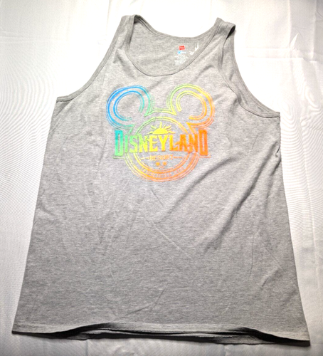 Camiseta sin mangas Mickey Mouse Muscle XL gris Disneyland Resort colorida de los parques de Disney - Imagen 1 de 4