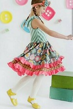 Girls Matilda Jane Happy And Free Decadent Cakewalk Dress Size 4 VGUC