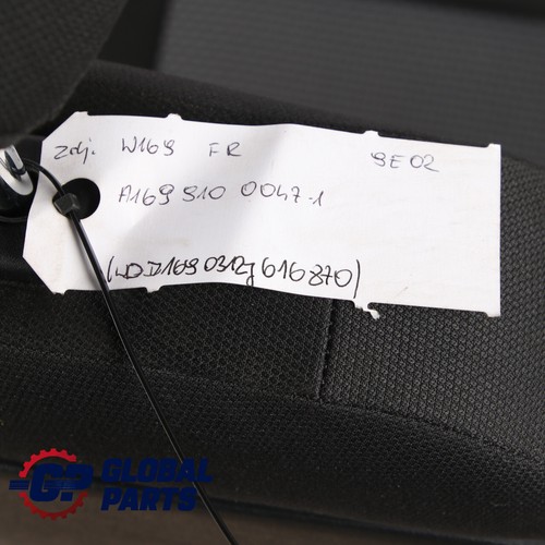 Mercedes W169 Cloth Fabric Front Right O/S Seat Black Anthracite - Picture 12 of 12