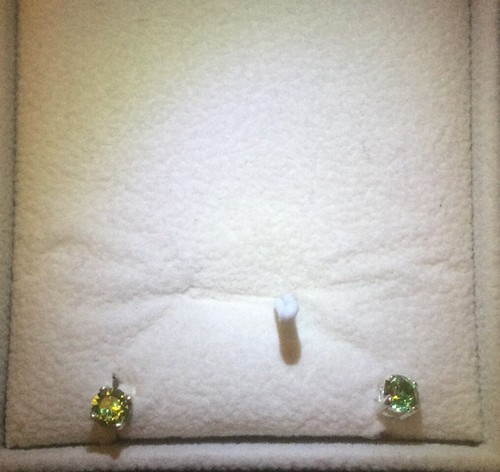 TJC Chrome Diopside Stud earrings Platinum Over 925 - Picture 3 of 8