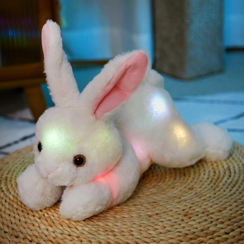 Bunny Rabbit Stuffed Animal Glow Bedtime Companion Best Easter Bunny Gift (LED) - Picture 3 of 5