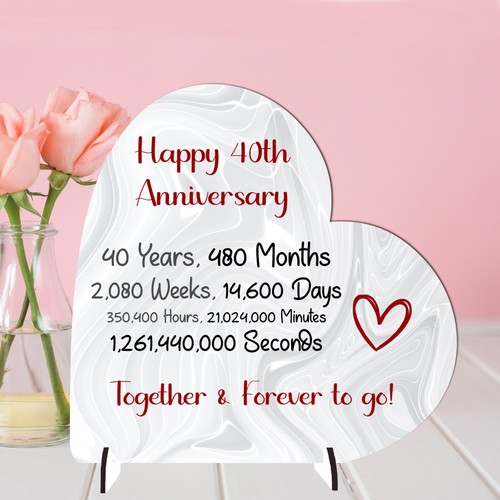 Personalised Anniversary Plaque - Years, Months, Days - Together Forever Plaque - Picture 106 of 129
