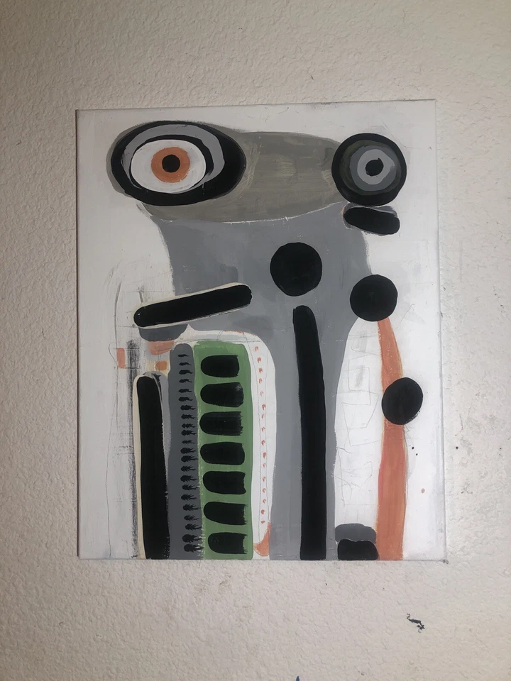 Pintura moderna abstracta original de S. Krul acrílico sobre lienzo 16x20 sin marco Foto 4 de 4