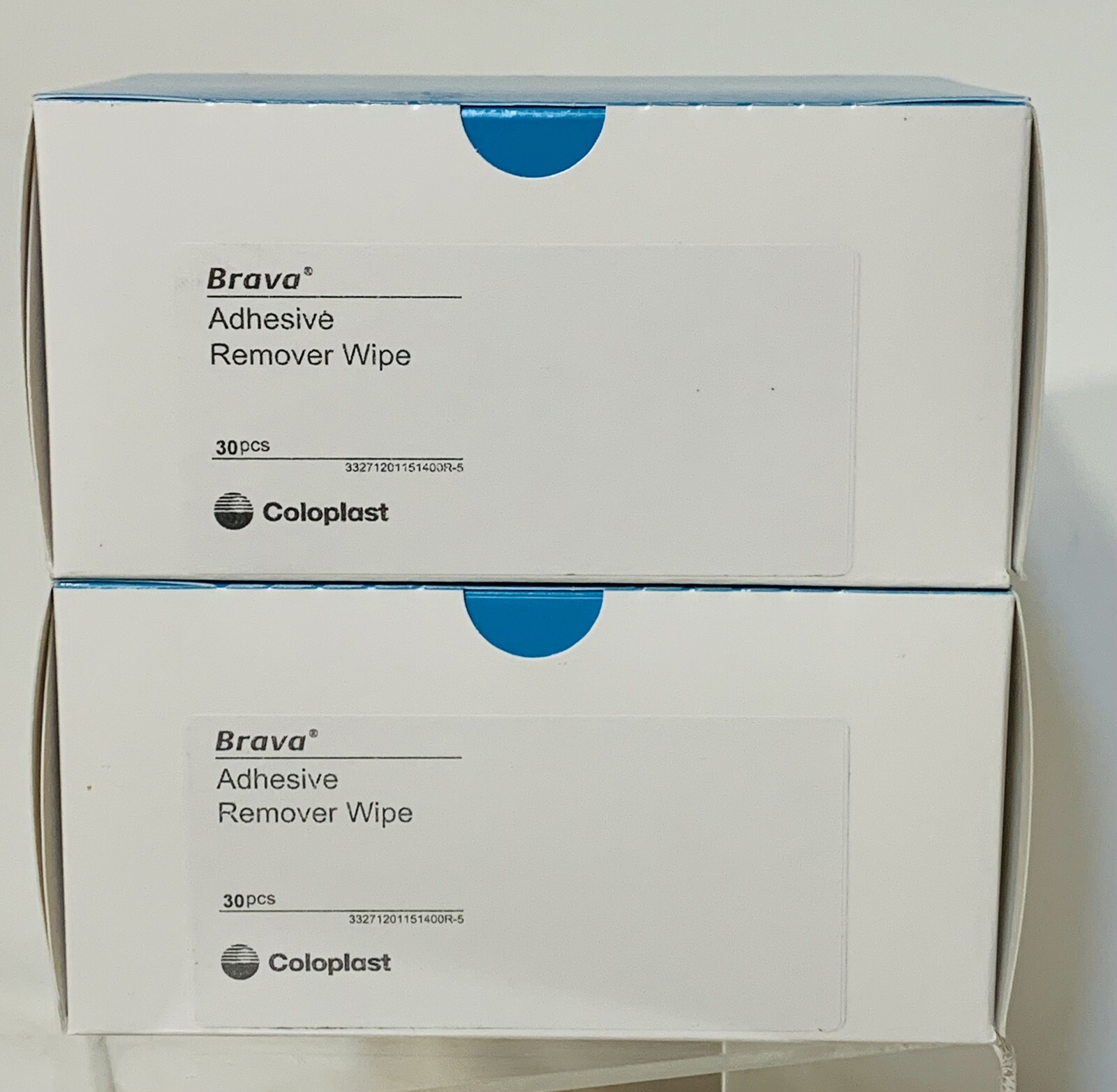 2 BOXES Coloplast Brava Adhesive Remover Wipes 2BX/30EA EXP.2026