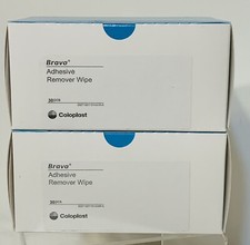 2 BOXES Coloplast Brava Adhesive Remover Wipes 2BX/30EA EXP.2027