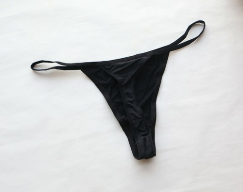 Women Sexy Thong Smooth T-Back underwear High cut/leg G-string Panties Black S-M - Picture 6 of 6