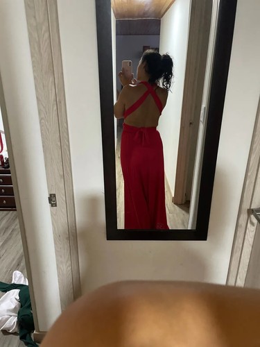 Long Dress Boho Women Red Party Cocktail Evening Maxi Bridesmaids Summer Size M - Picture 4 of 6