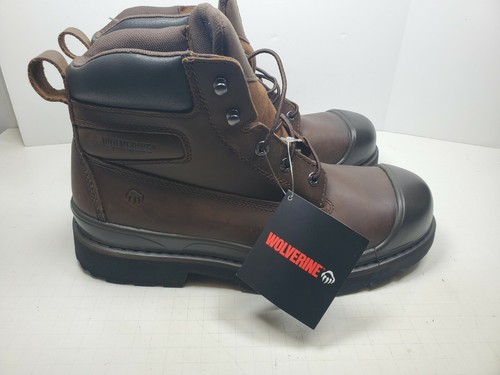 Wolverine Crawford Waterproof 6 in Work Boots Steel Toe Brown Size 13 M - Picture 3 of 7