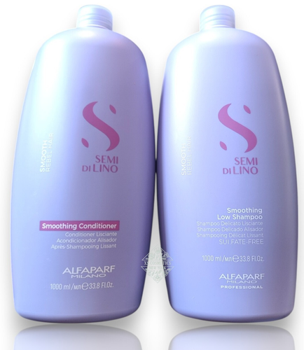 Alfaparf Semi di Lino SMOOTH Smoothing Shampoo&Conditioner Duo 33.8 oz Rebel - 第 1/1 張圖片