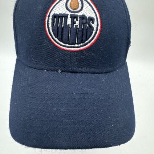 NHL Edmonton OILERS MÜTZE Eishockey ZEPHYR 7 1/4 gebogene Bill Kappe bestickte Wolle - Bild 3 von 13