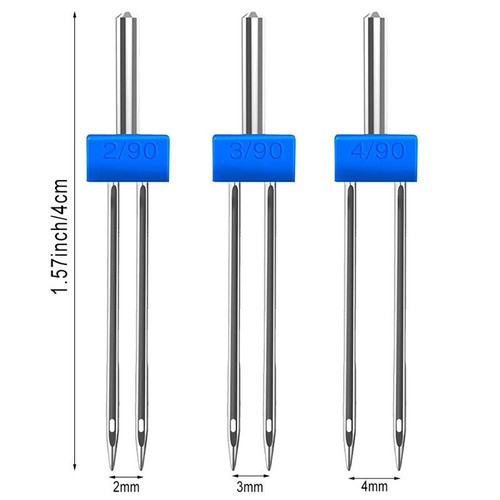12Pcs Double Twin Needles Wrinkled Sewing Presser Foot for Sewing Machine - Picture 3 of 7