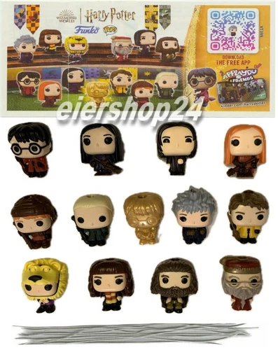 Kompletter Satz HARRY POTTER 2024 Quidditch Figuren inkl. 13 BPZ KINDER JOY