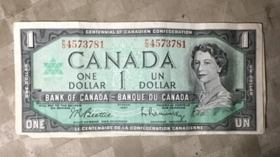 Canada Dollar Note $1 Bill 1954, Queen Elizabeth, High Grade | eBay