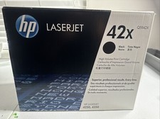 Genuine OEM HP 42X Q5942X Black Toner Cartridge - New Open Box
