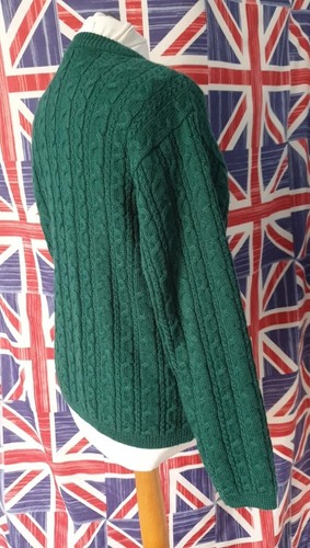 Vintage Ladies Country Casuals Green 50% Wool 50% Acrylic Cardigan Size Small - Picture 10 of 14