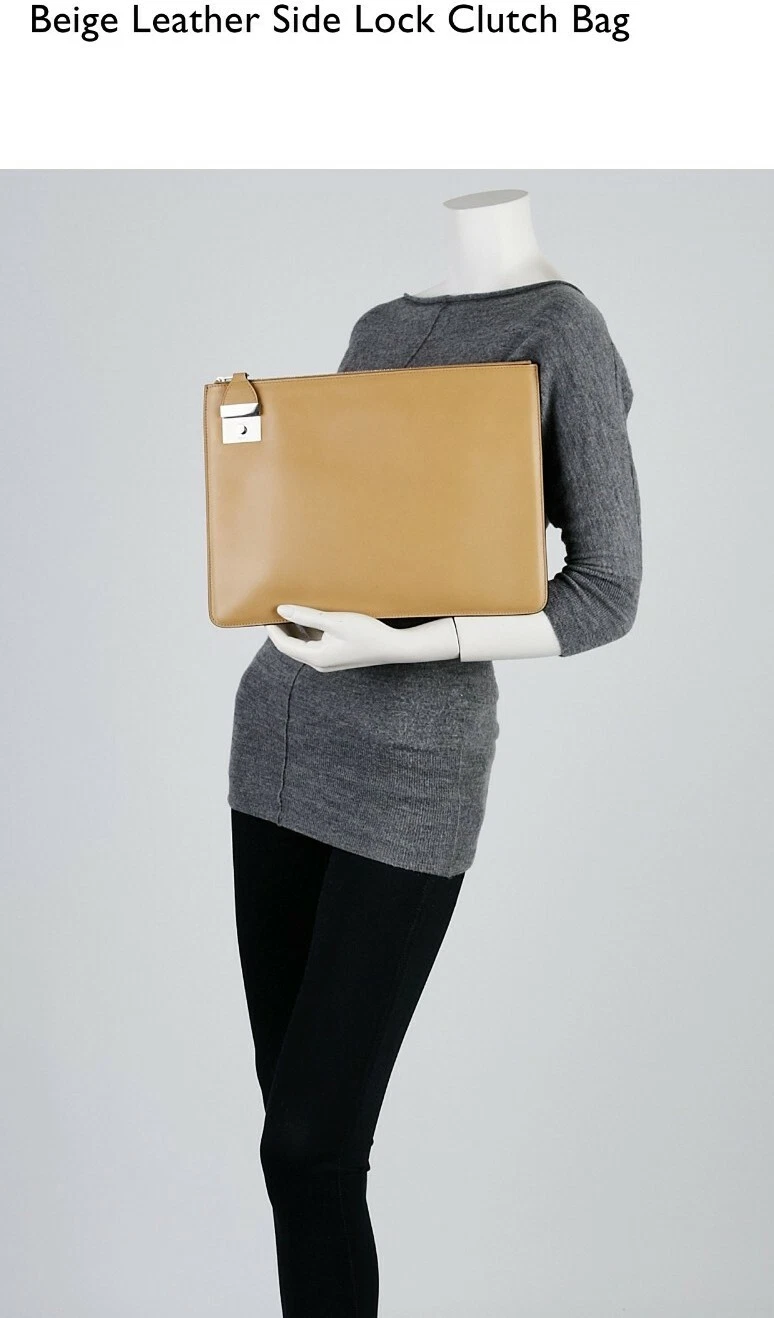 Borsa a tracolla CELINE RTW '12 blocco laterale polpaccio pelle opaca borsa a busta $1400 nuova con etichette