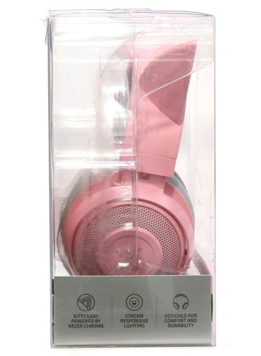 π Razer Kraken Quartz Chroma USB Gaming Headset with THX Audio - Kitty Edition - Picture 17 of 19