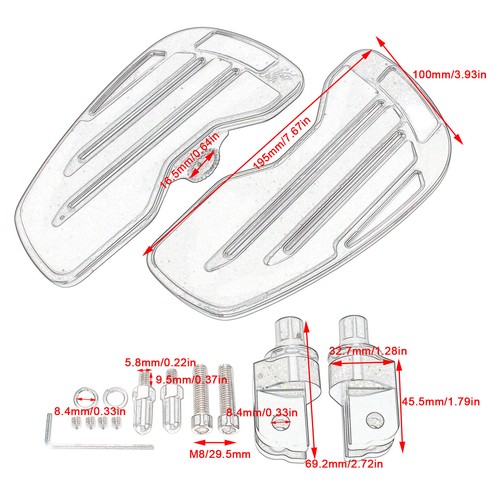 2pcs Front Rider Trittbretter Trittbretter For Honda Gold Wing GL1800 2001-2024 - Bild 2 von 12