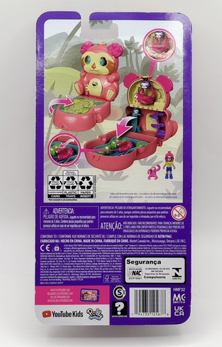 Polly Pocket Pink Sloth Flip And Find Compact Playset 2021 NEW Mattel - Bild 4 von 5