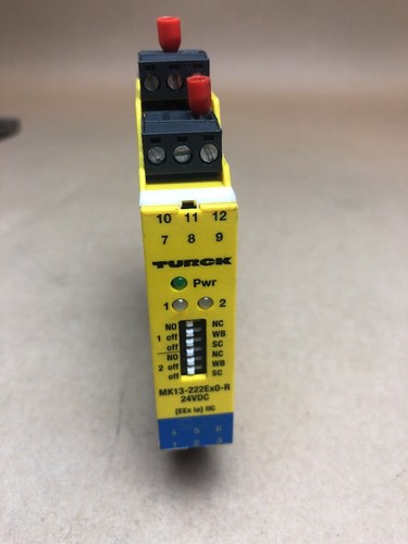 TURCK MK13-222EX0-R/24VDC AMPLIFIER INTRINSICALLY SAFE ISOLATING SWITCH * USED * - Picture 2 of 5