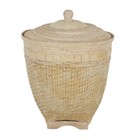 NEW Coastal Home Olam Bamboo Basket w/Lid 43x57cm
