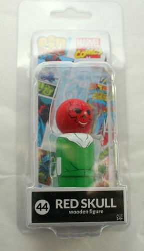 The Red Skull Wooden Pin Mates Marvel Comics Figure Toy New NOS MIP 2017 - Picture 2 of 3