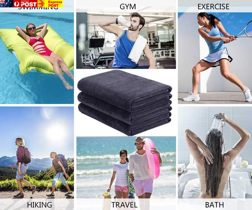 3Pack Gym Towels Fast Drying & Super Absorbent Microfiber Towels Workout Sweat T - Picture 6 of 7
